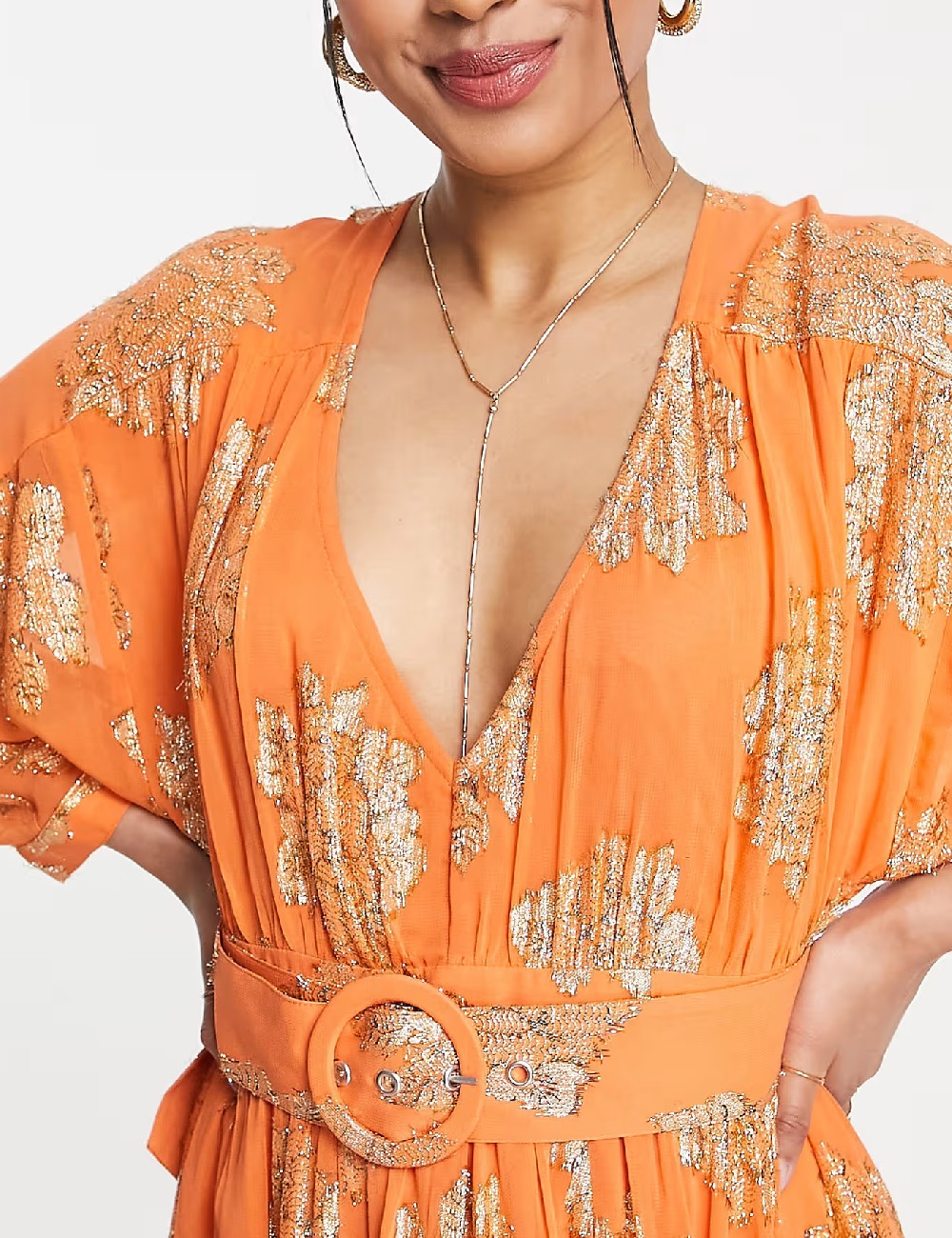Rochie lunga ASOS, portocaliu - 1 | YEO
