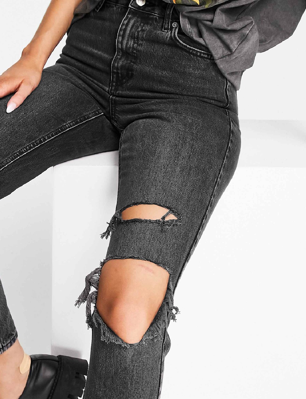 Blugi Top Shop, negru - 1 | YEO