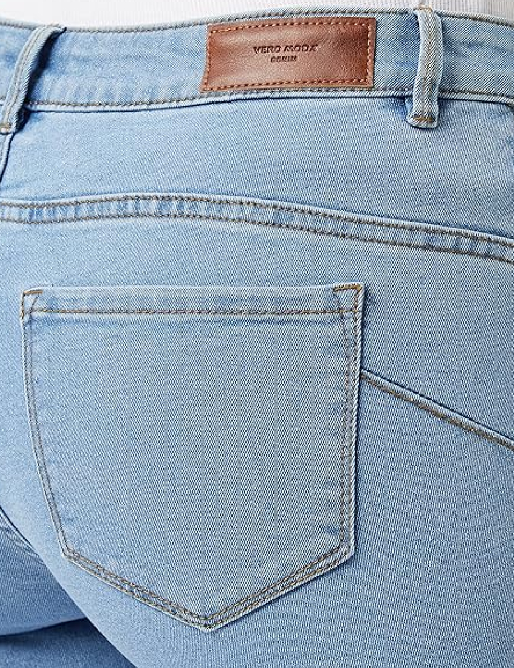 Pantaloni trei sferturi Vero Moda, albastru - 1 | YEO