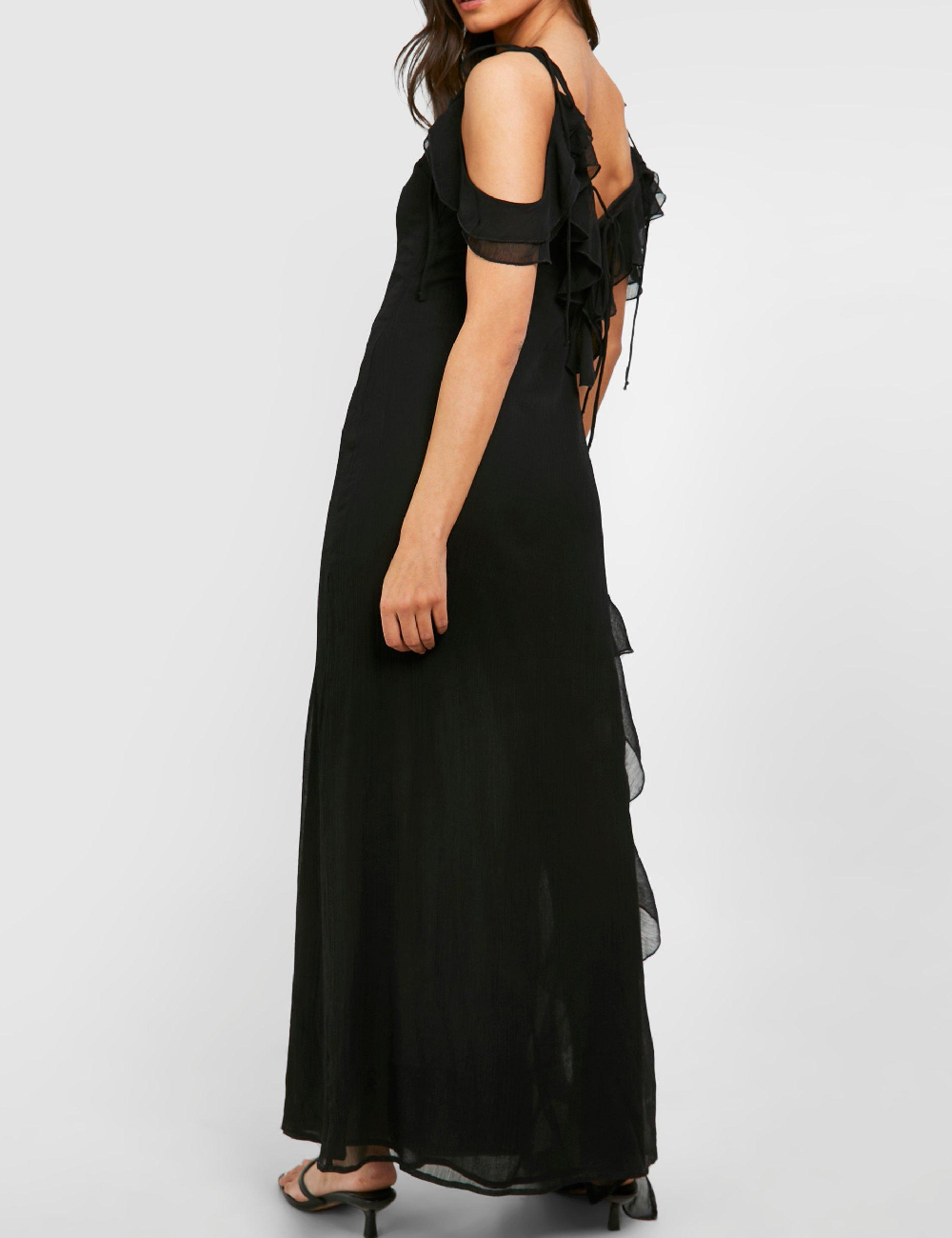 Rochie lunga Boohoo, negru - 1 | YEO