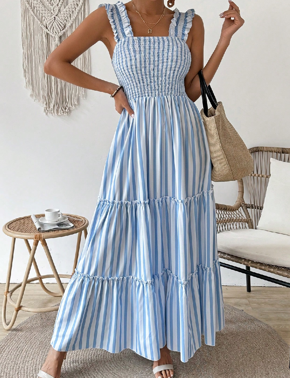 Rochie lunga SHEIN, albastru