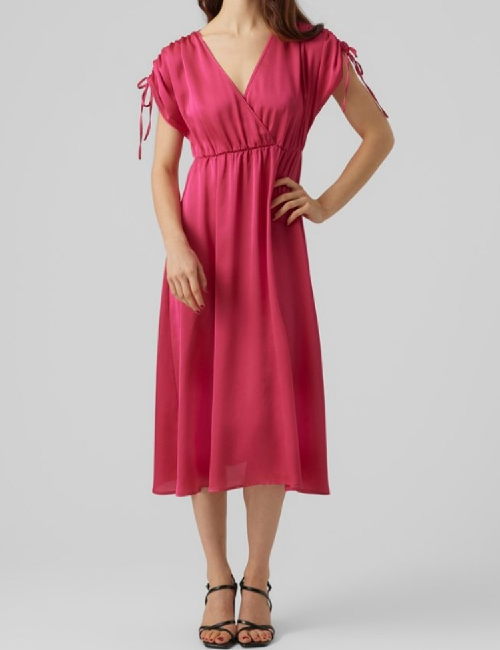 Rochie medie Vero Moda, roz