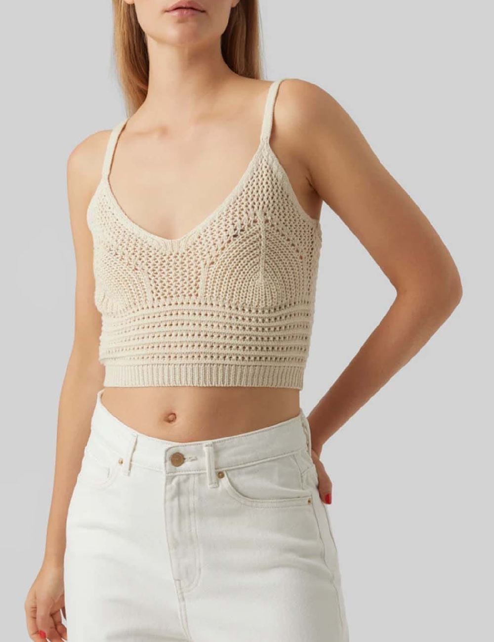 Top Vero Moda, crem - 1 | YEO