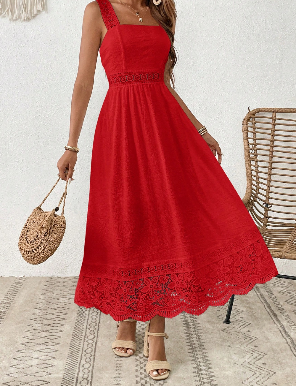Rochie lunga SHEIN, rosu