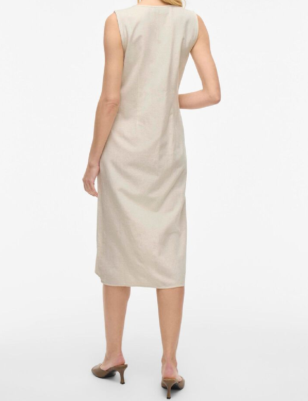 Rochie medie Vila, bej - 1 | YEO