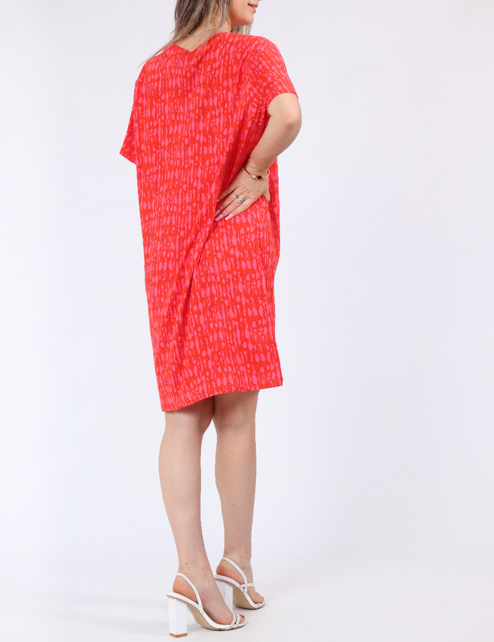 Rochie scurta Pieces, rosu - 1 | YEO