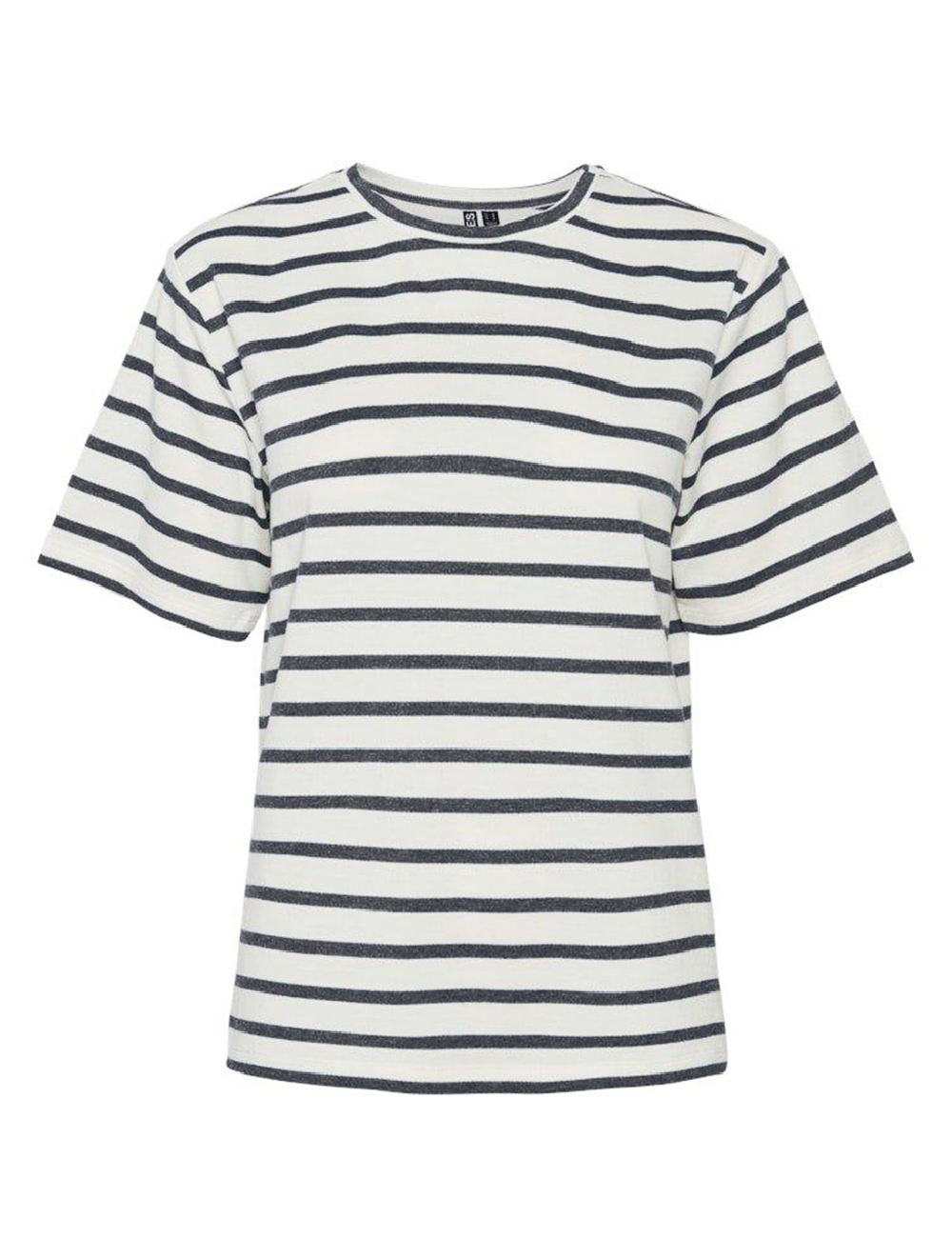 Tricou Pieces, ecru/negru