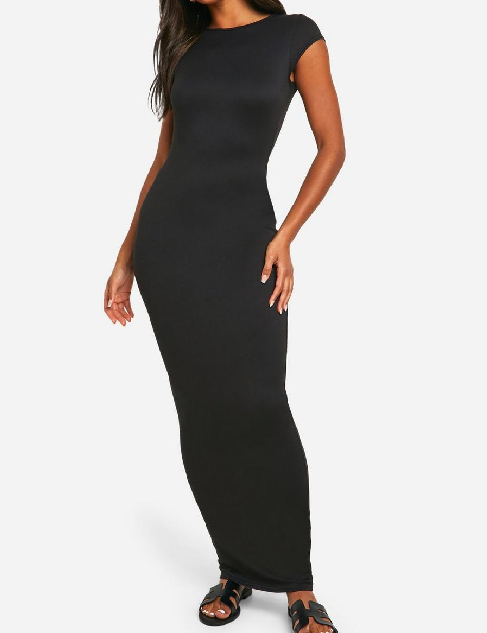 Rochie lunga Boohoo, negru - 1 | YEO