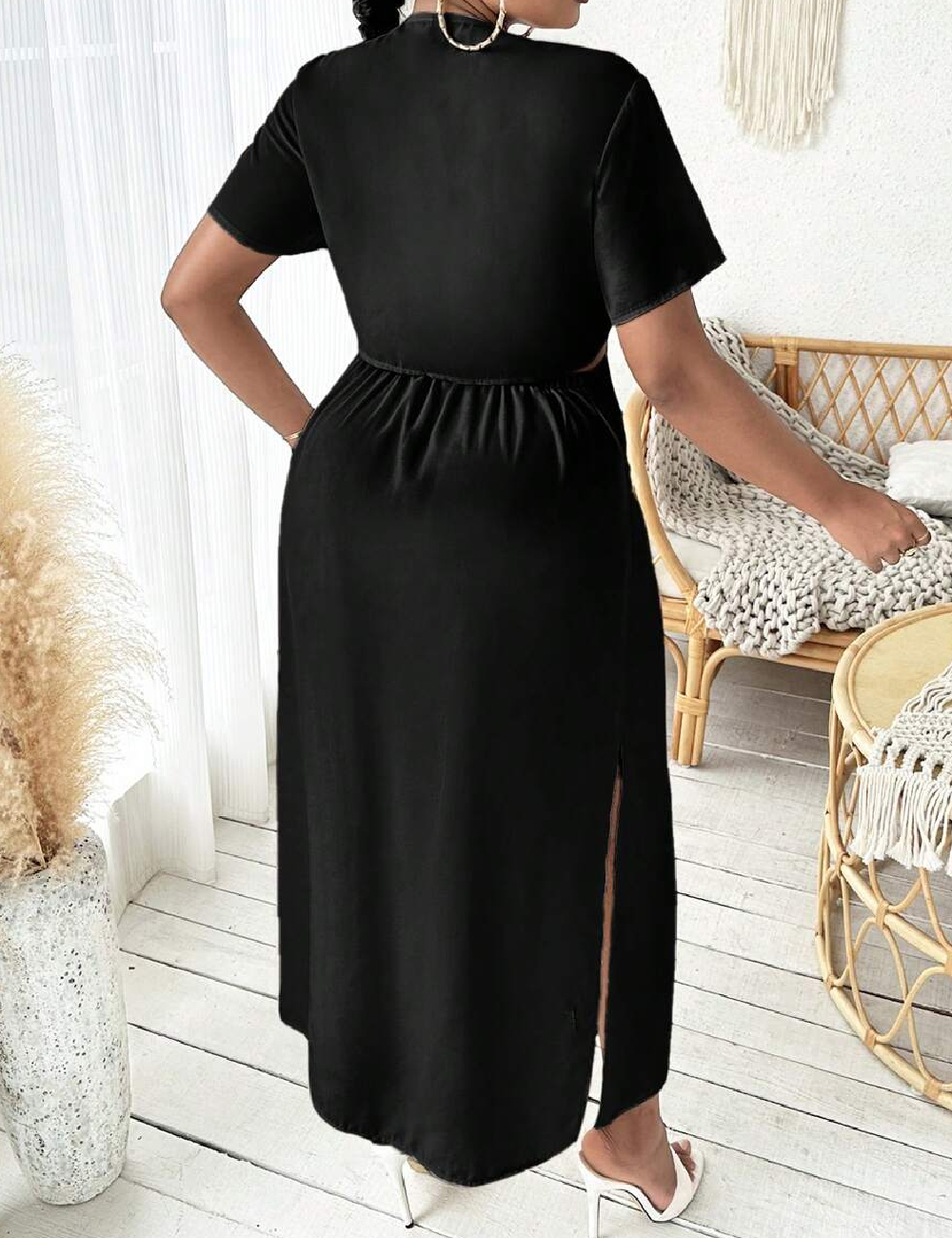 Rochie lunga SHEIN CURVE, negru - 1 | YEO