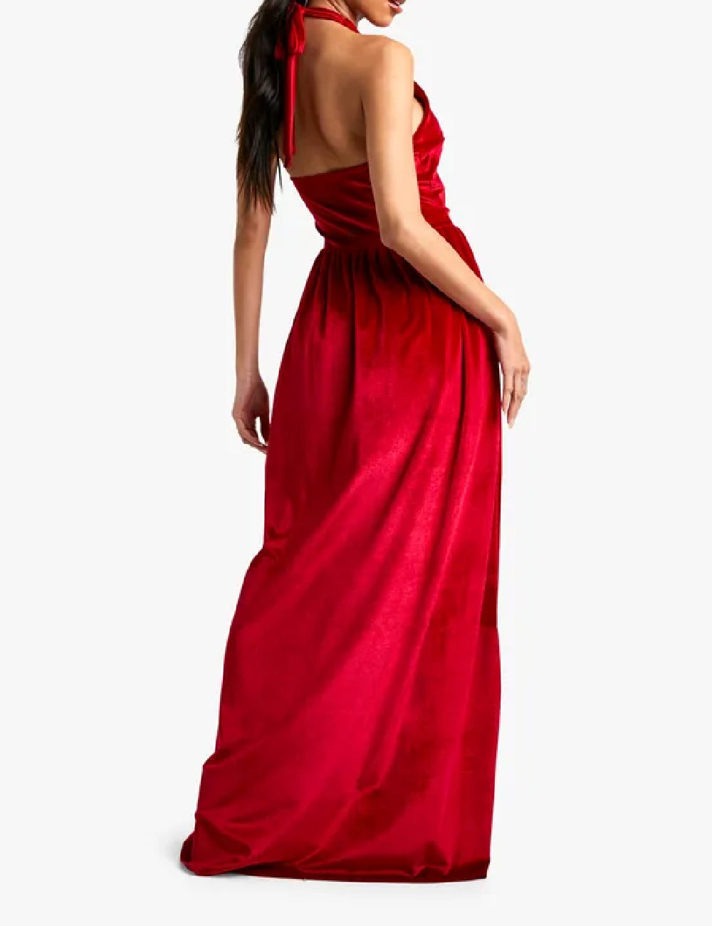 Rochie lunga Boohoo, rosu - 1 | YEO