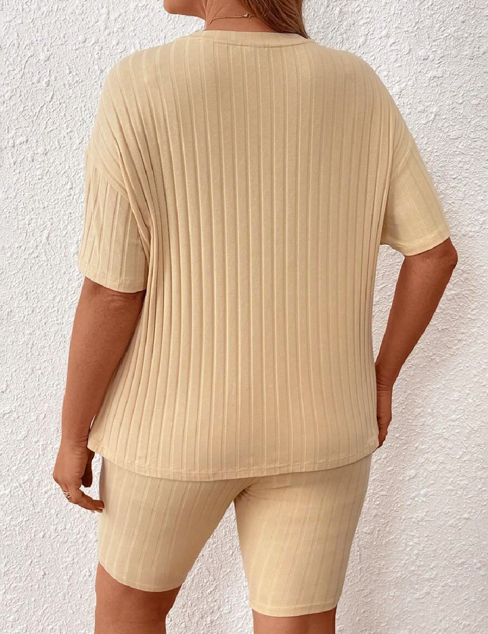 Compleu SHEIN CURVE, crem - 1 | YEO