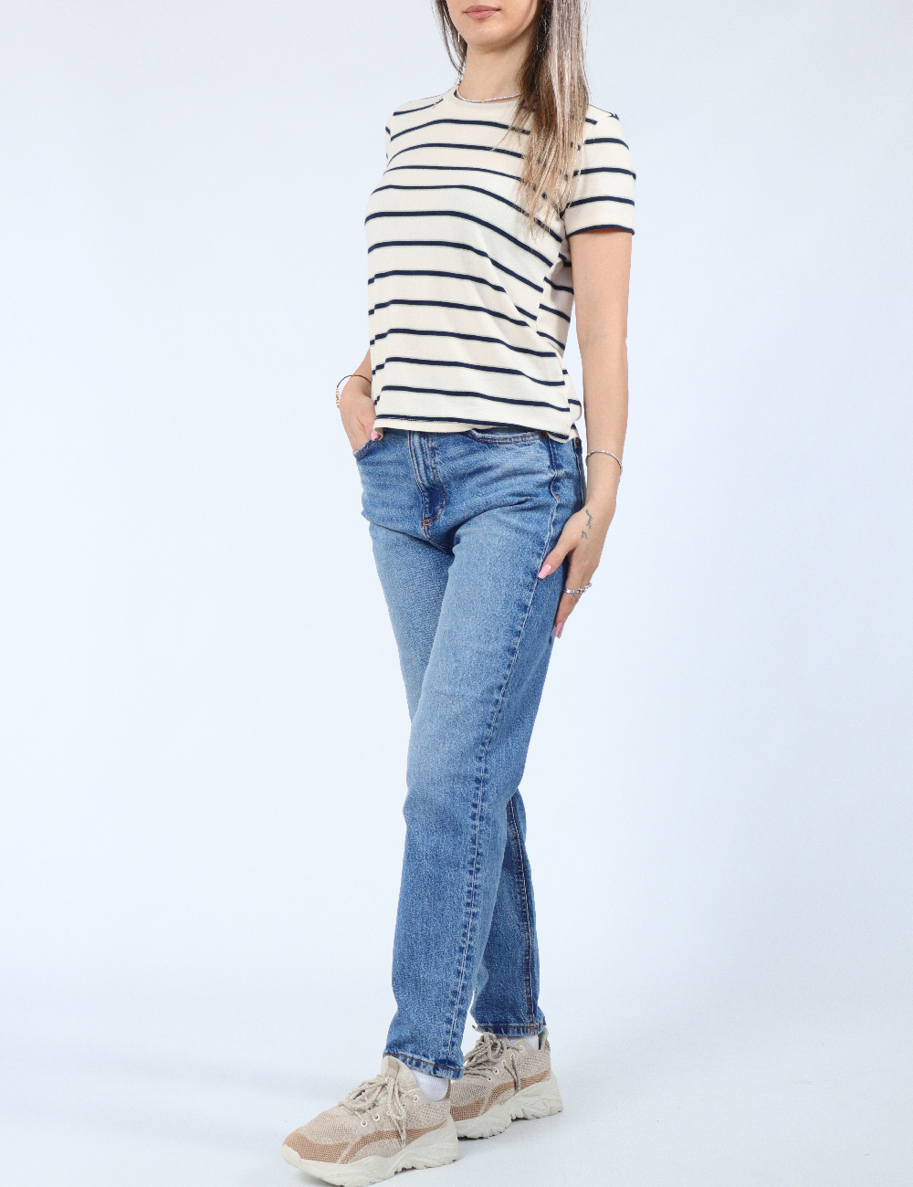 Tricou American Eagle, crem - 1 | YEO