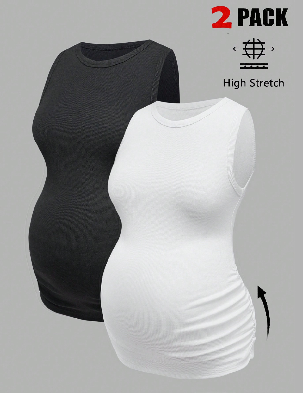 Set Maiouri 2 bucati SHEIN Maternity, mix culori