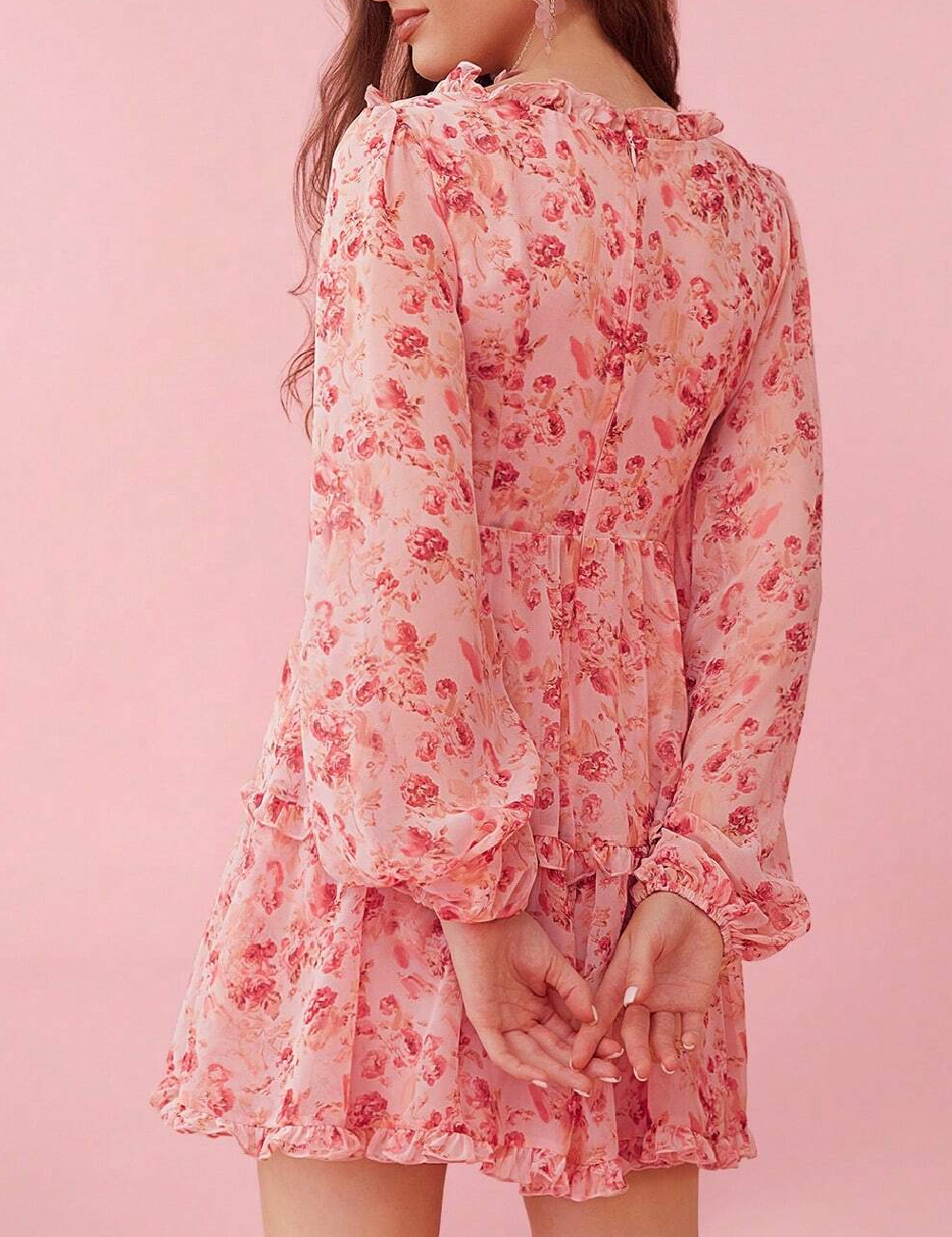 Rochie scurta SHEIN, roz - 1 | YEO