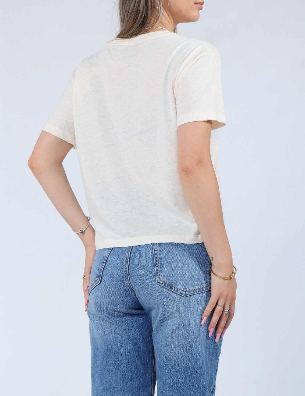 Tricou American Eagle, crem - 1 | YEO