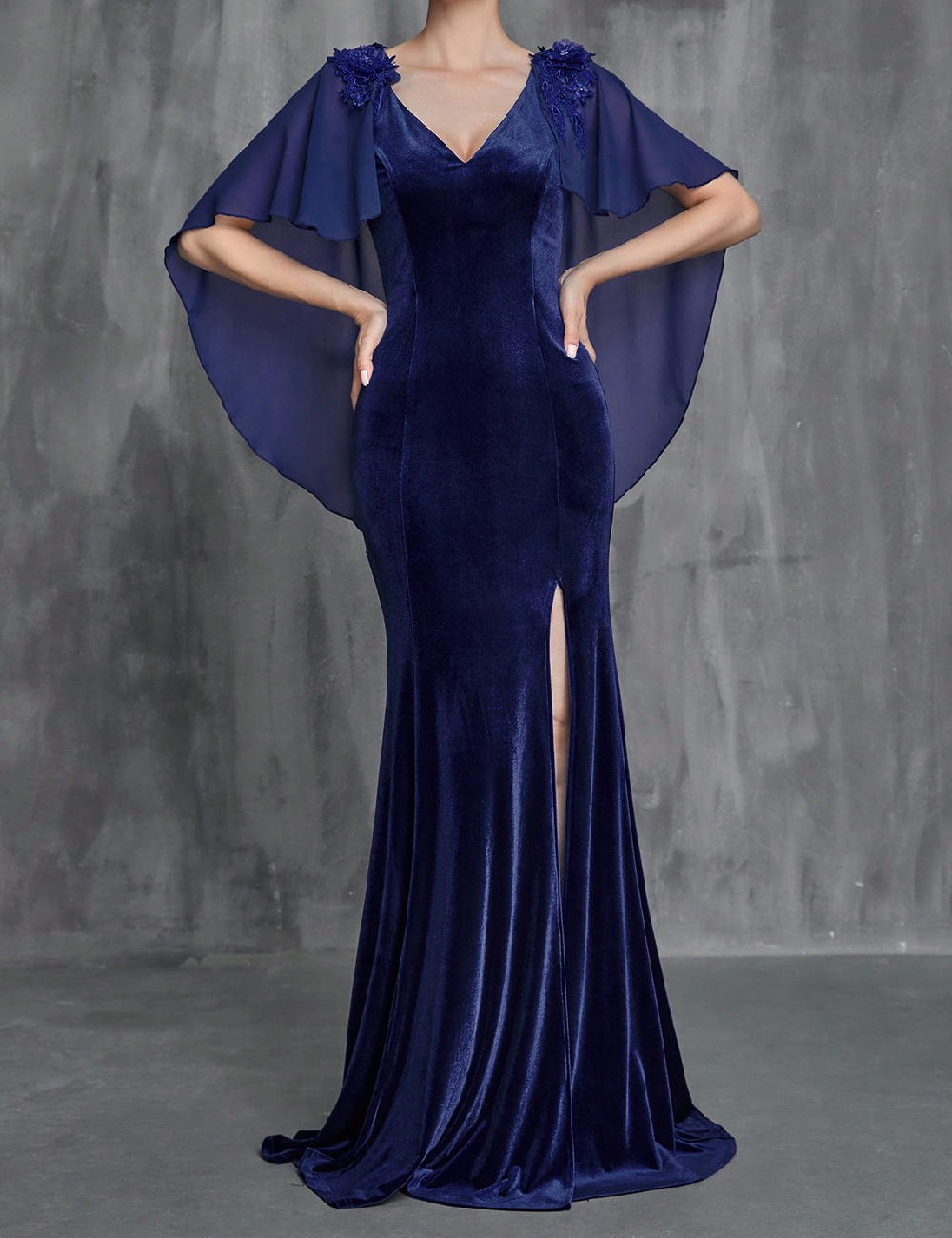 Rochie lunga Mosy, bleumarin