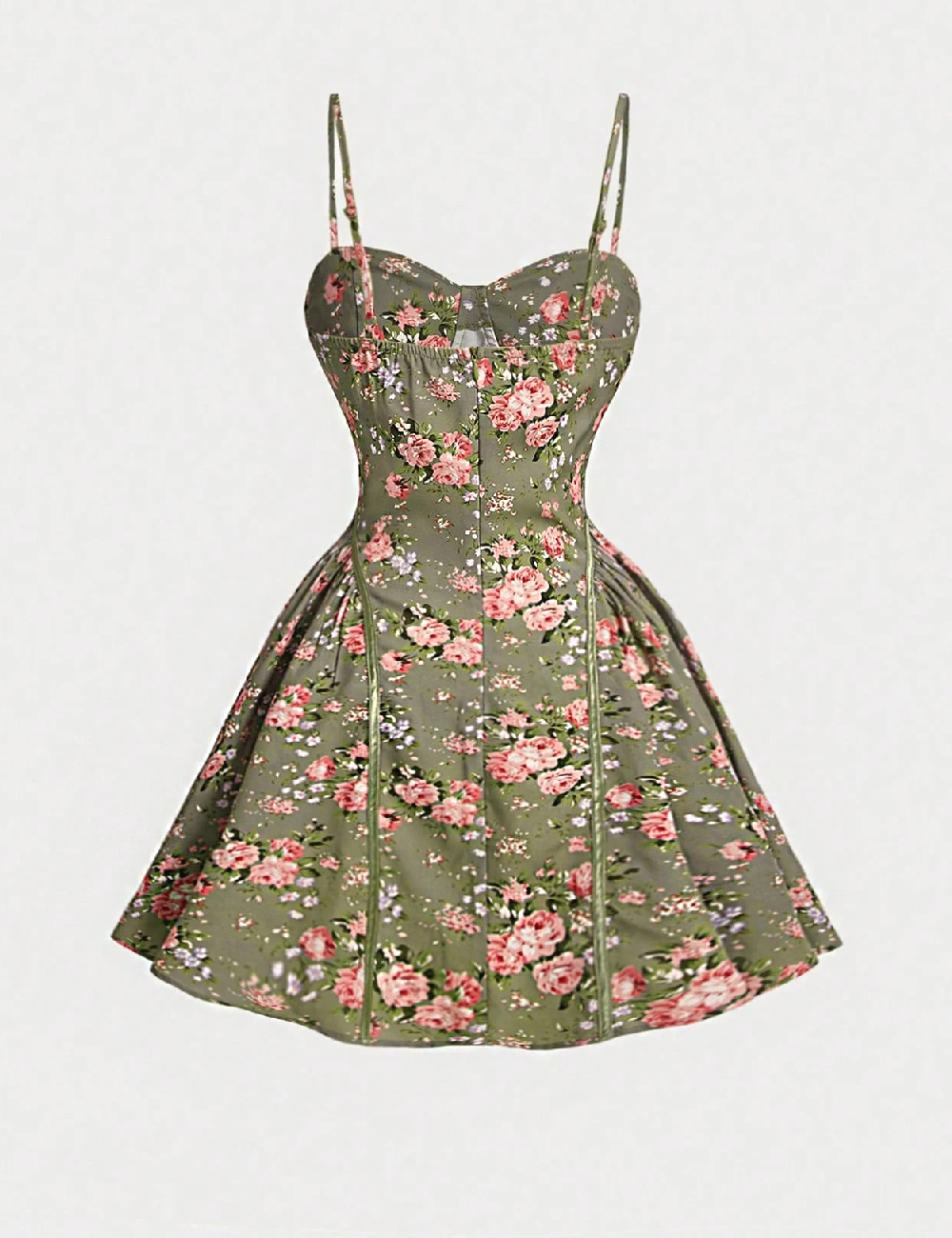 Rochie scurta SHEIN, verde - 1 | YEO