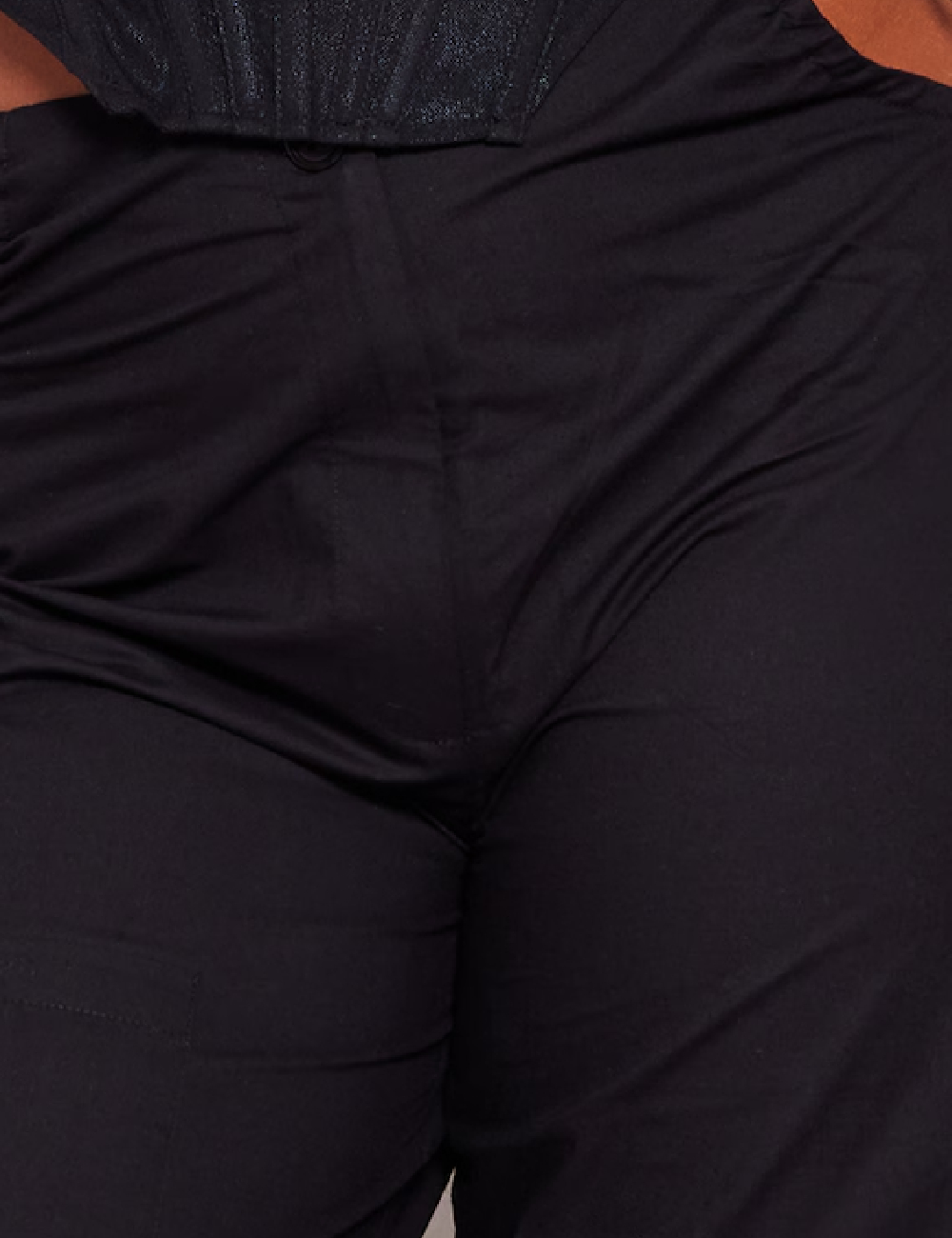 Pantaloni PRETTYLITTLETHING, negru - 1 | YEO