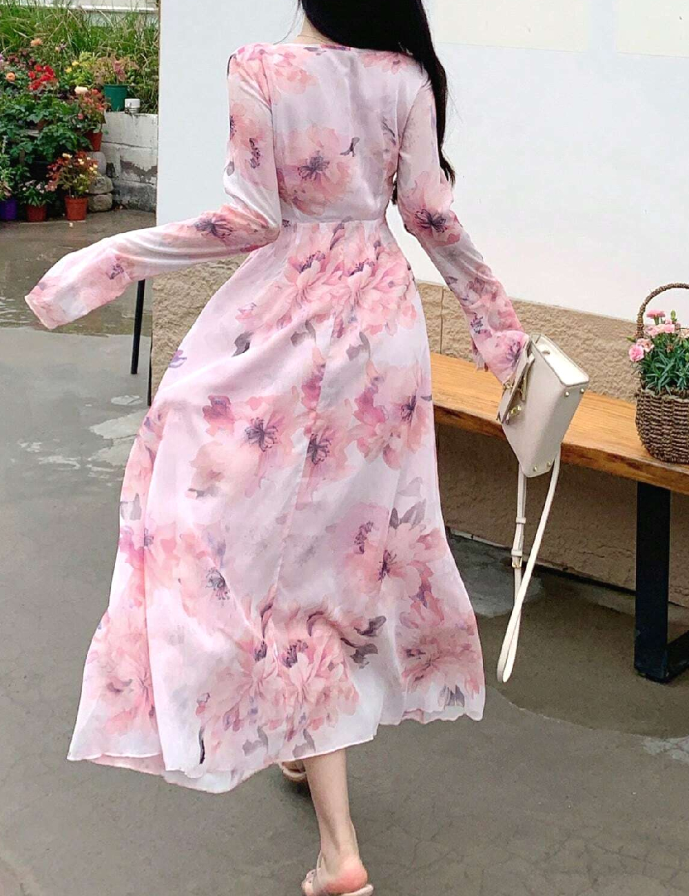 Rochie medie Dazy, roz - 1 | YEO