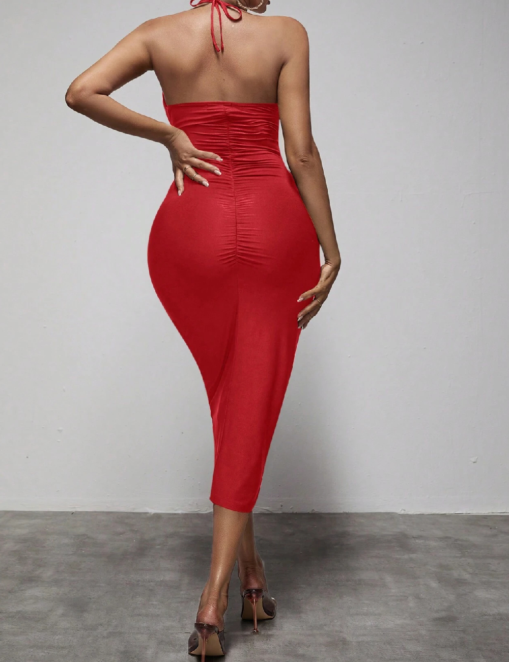 Rochie medie SHEIN, rosu - 1 | YEO