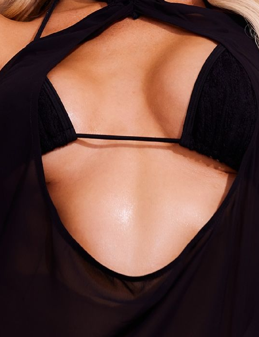Rochie de plaja PRETTYLITTLETHING, negru - 1 | YEO