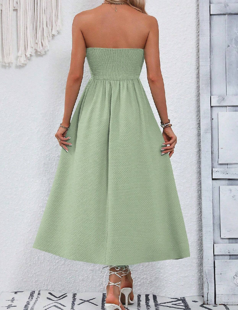 Rochie medie SHEIN, verde - 1 | YEO