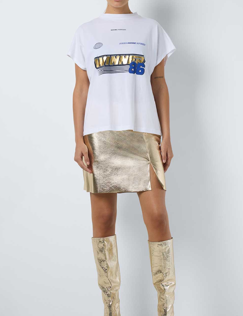 Tricou Noisy May, alb - 1 | YEO
