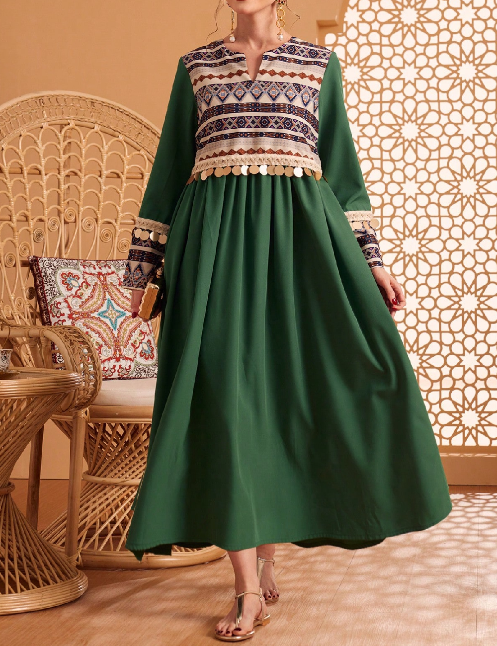 Rochie medie SHEIN, verde