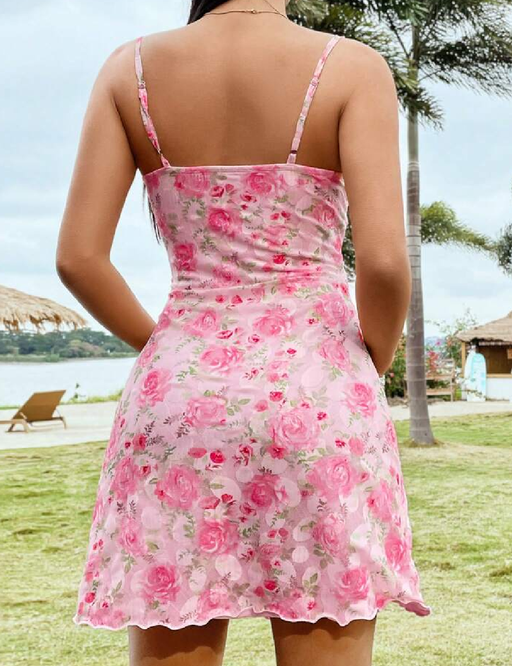Rochie scurta SHEIN, roz - 1 | YEO