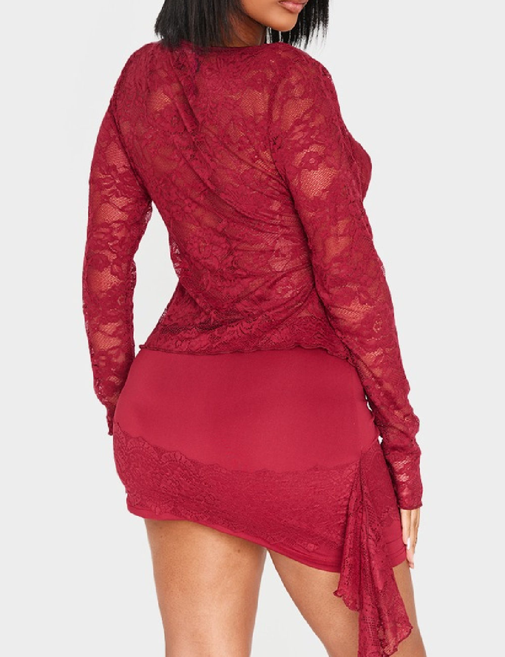 Bluza PRETTYLITTLETHING, rosu - 1 | YEO