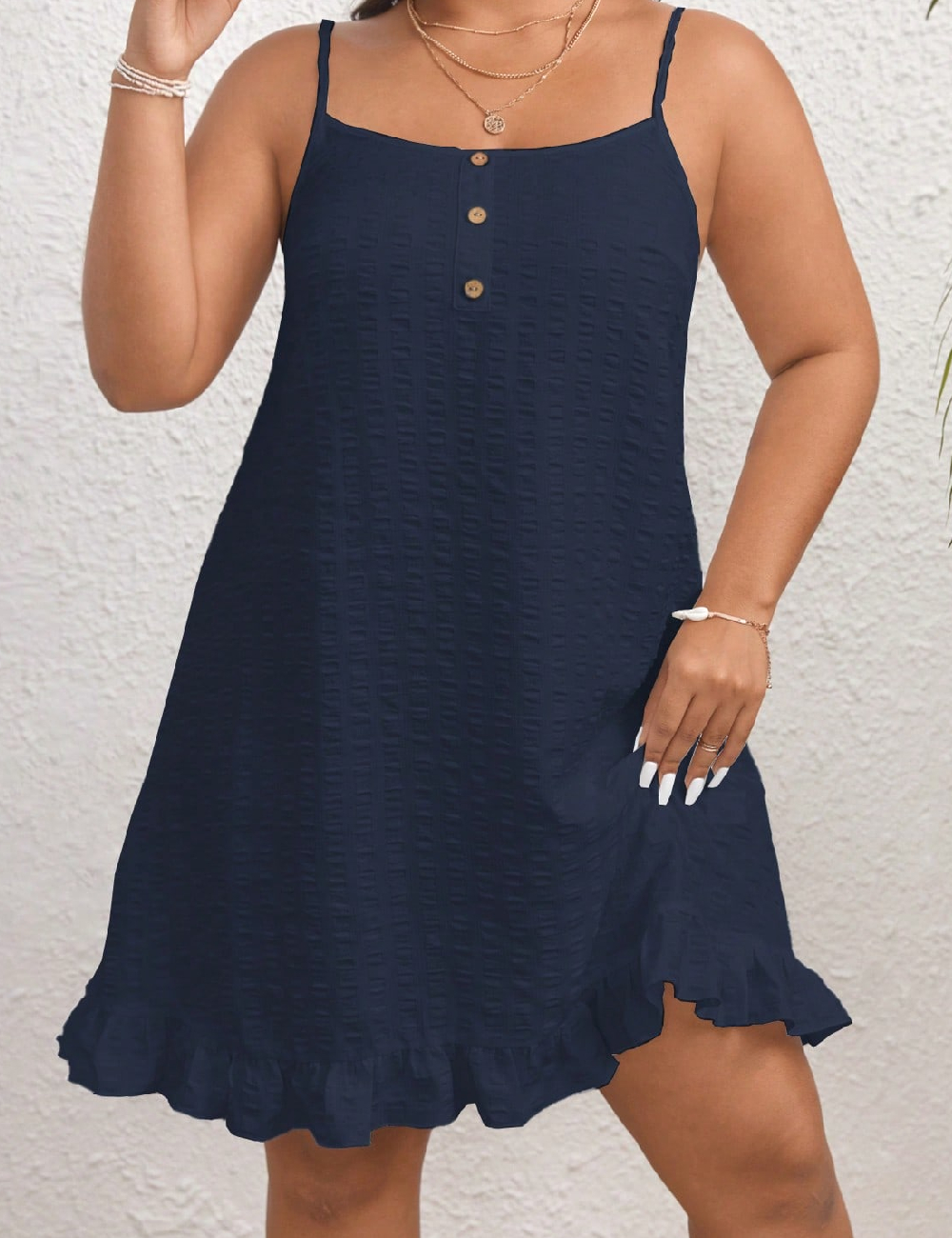 Rochie scurta SHEIN CURVE, bleumarin
