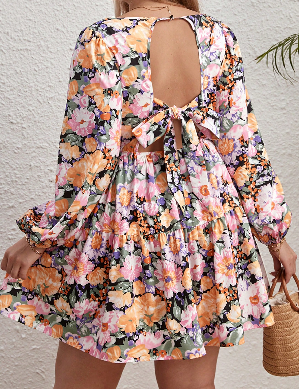 Rochie scurta SHEIN CURVE, floral print - 1 | YEO