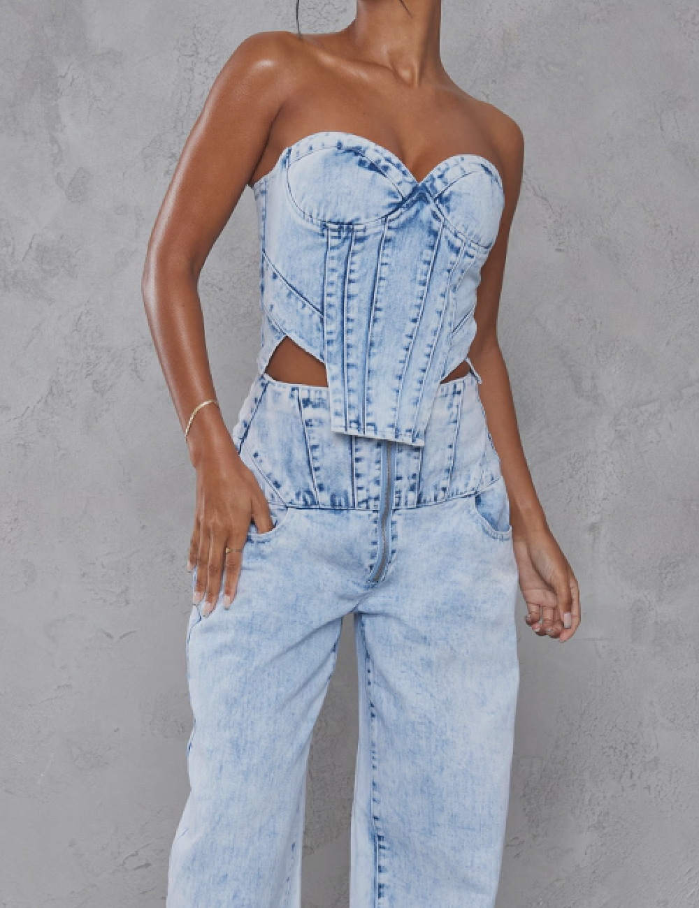 Top PRETTYLITTLETHING, albastru - 1 | YEO