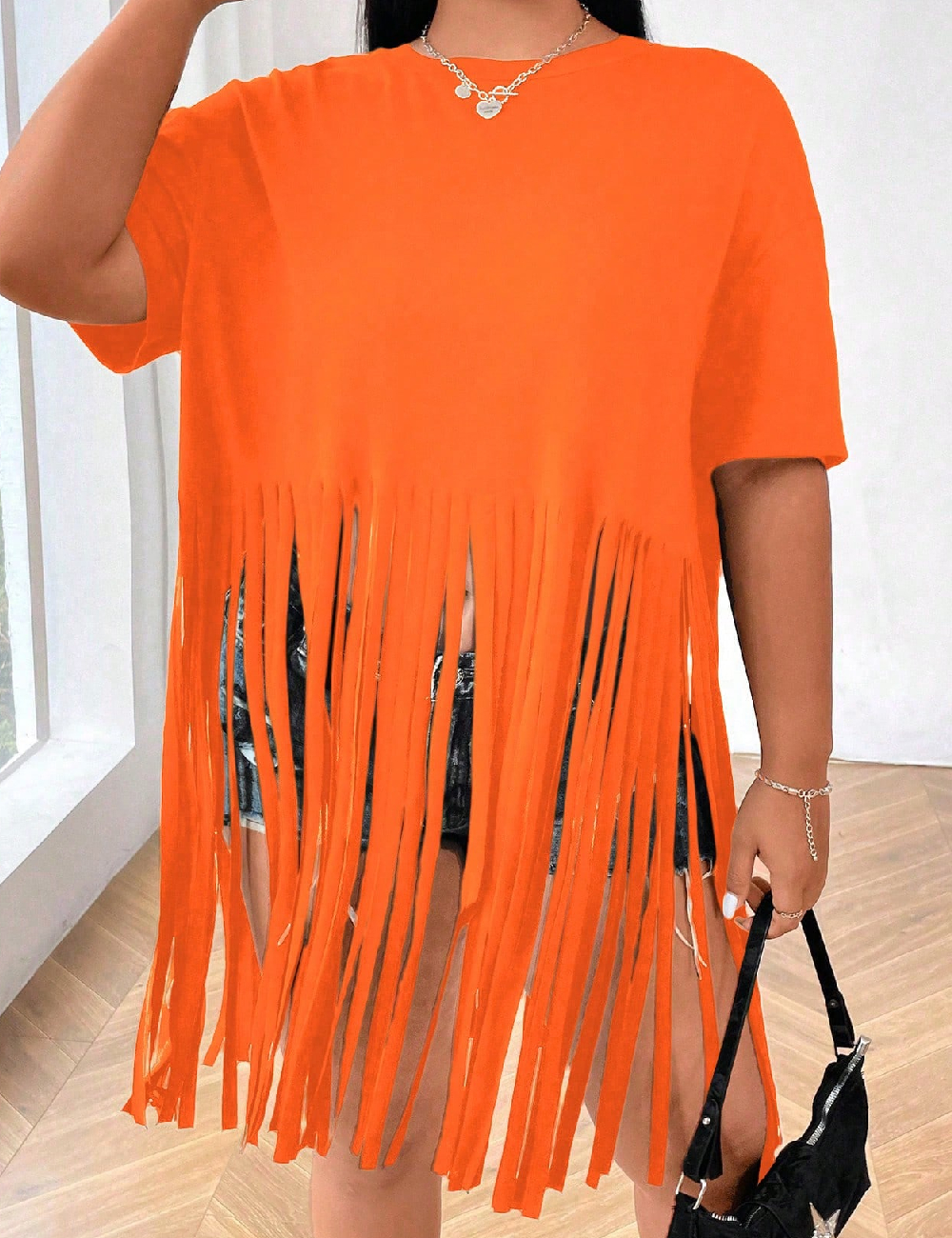Tricou SHEIN CURVE, portocaliu