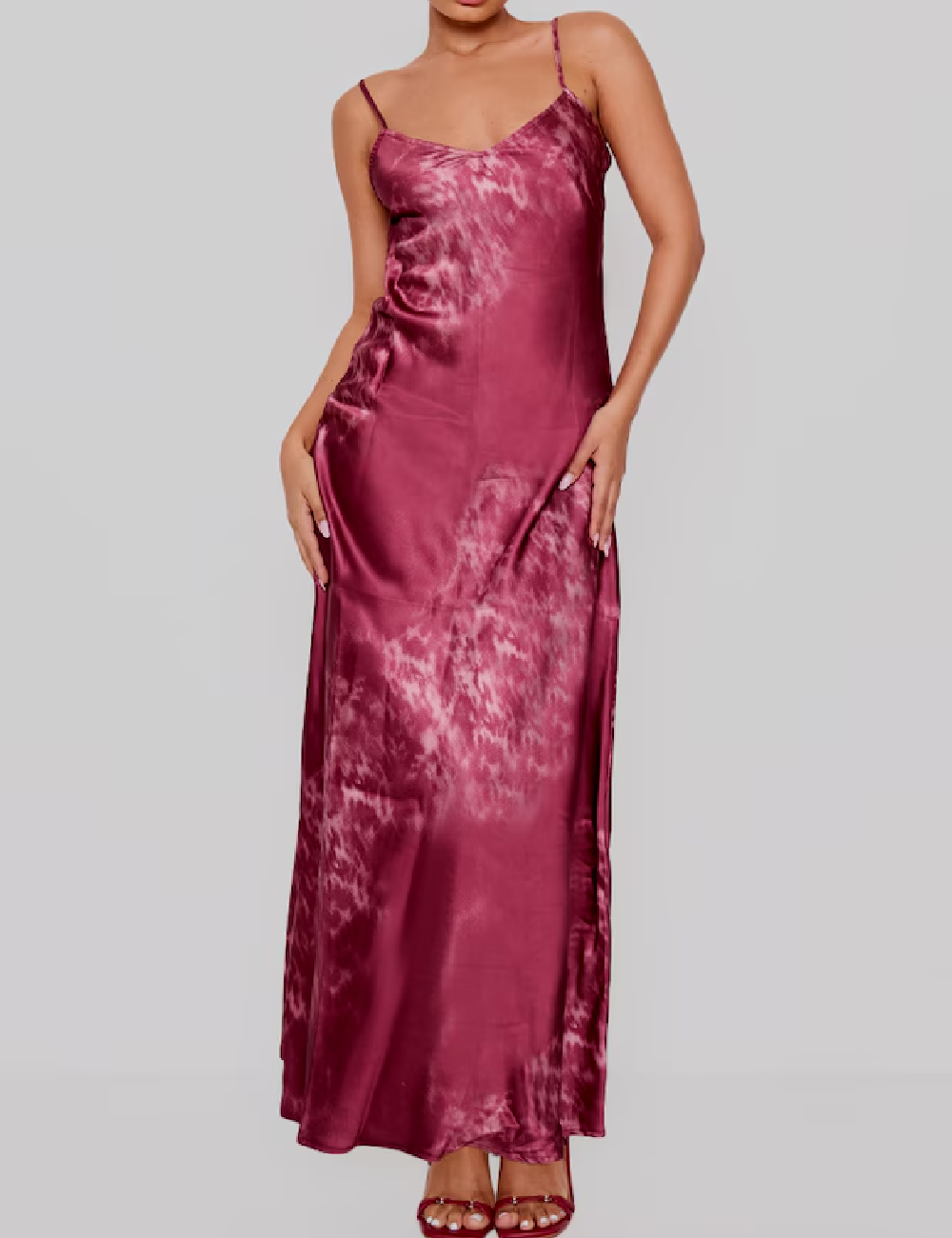 Rochie lunga PRETTYLITTLETHING, visiniu