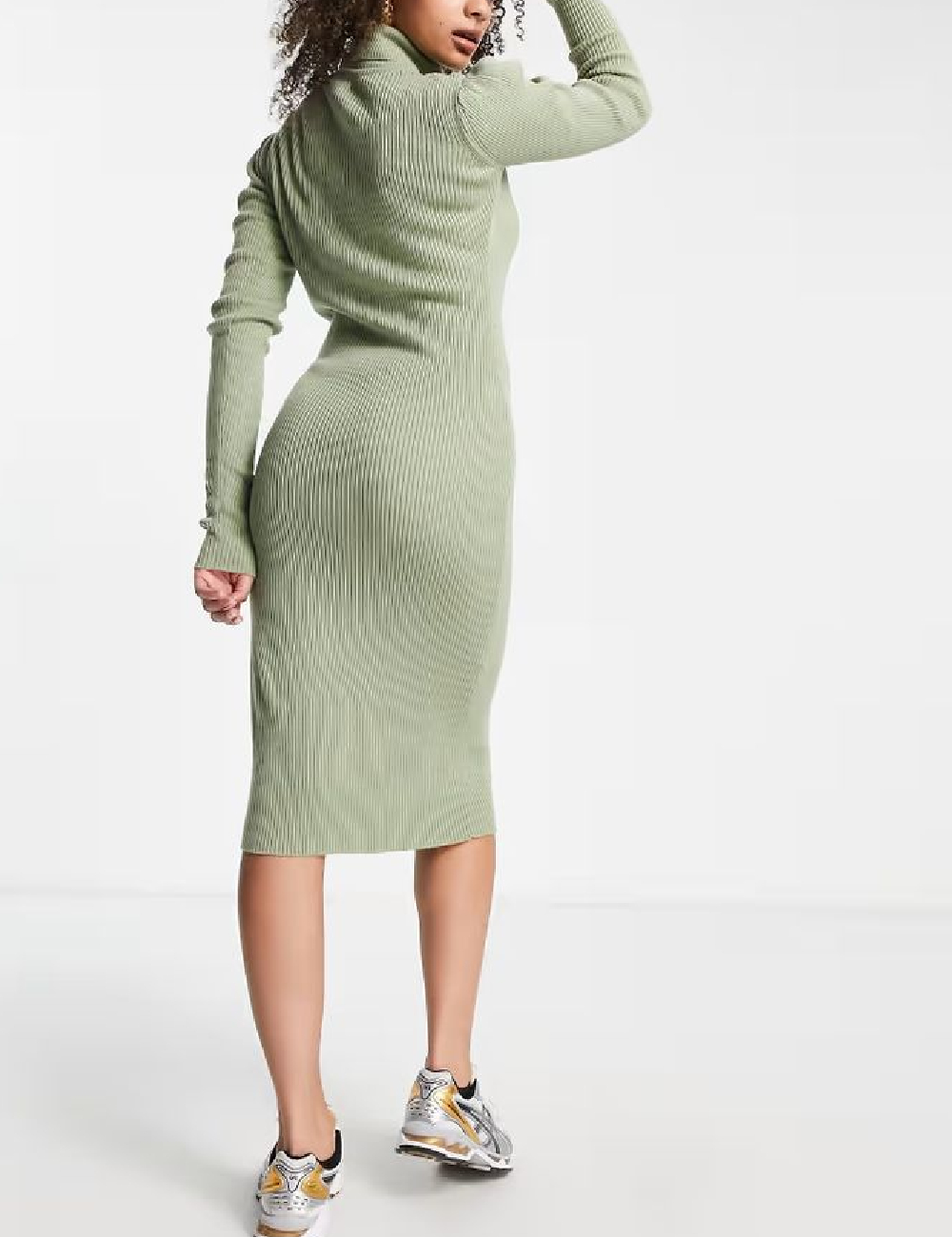 Rochie medie Brave Soul, verde - 1 | YEO