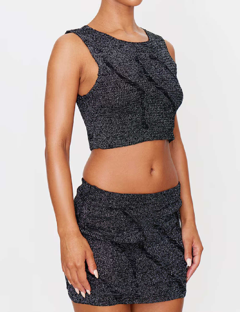 Fusta PRETTYLITTLETHING, negru - 1 | YEO