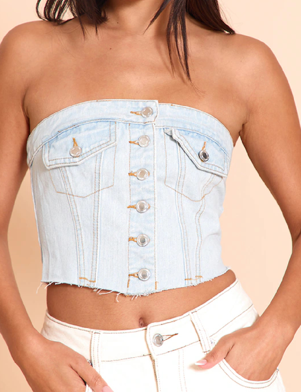 Top PRETTYLITTLETHING, albastru - 1 | YEO