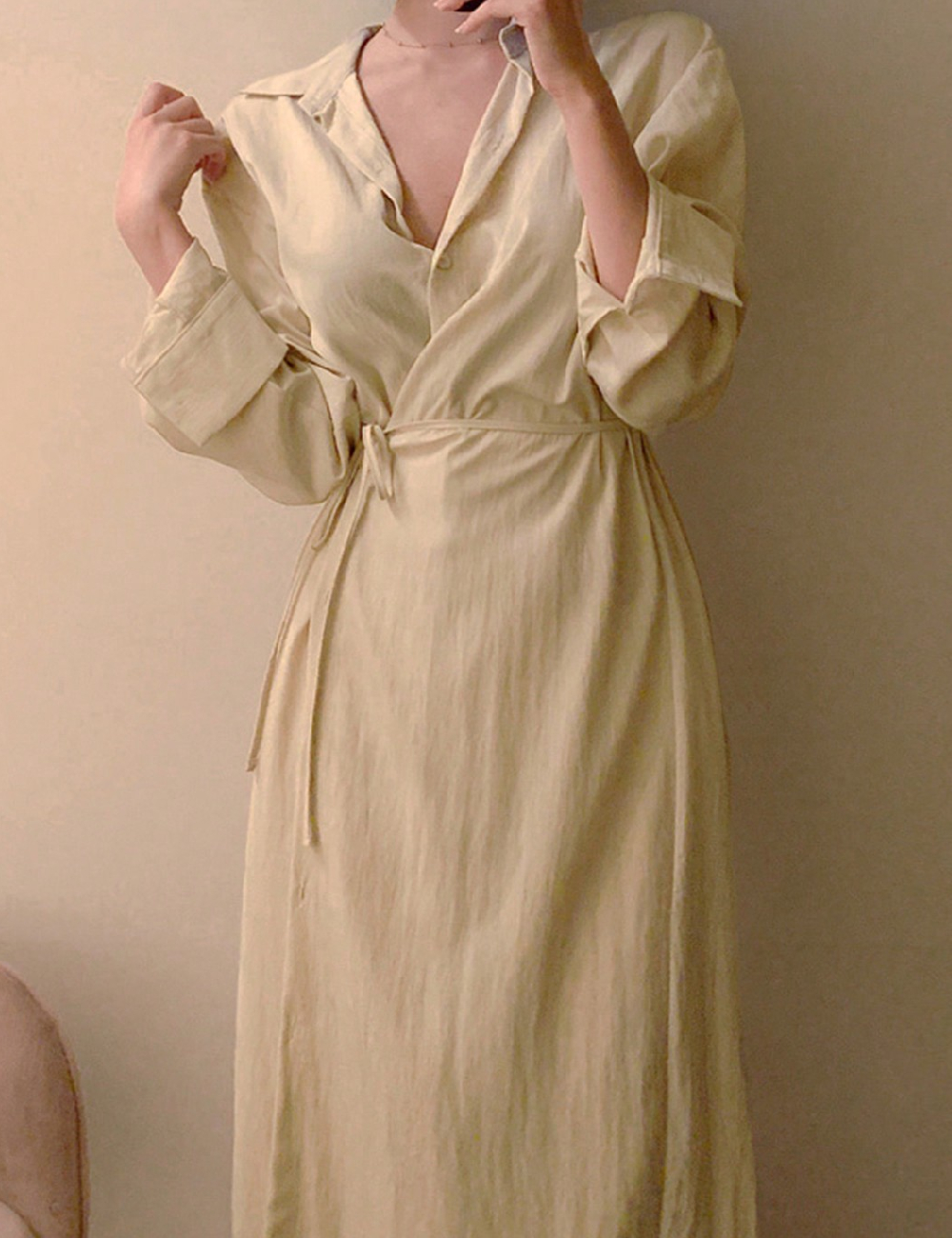 Rochie medie Dazy, bej - 1 | YEO