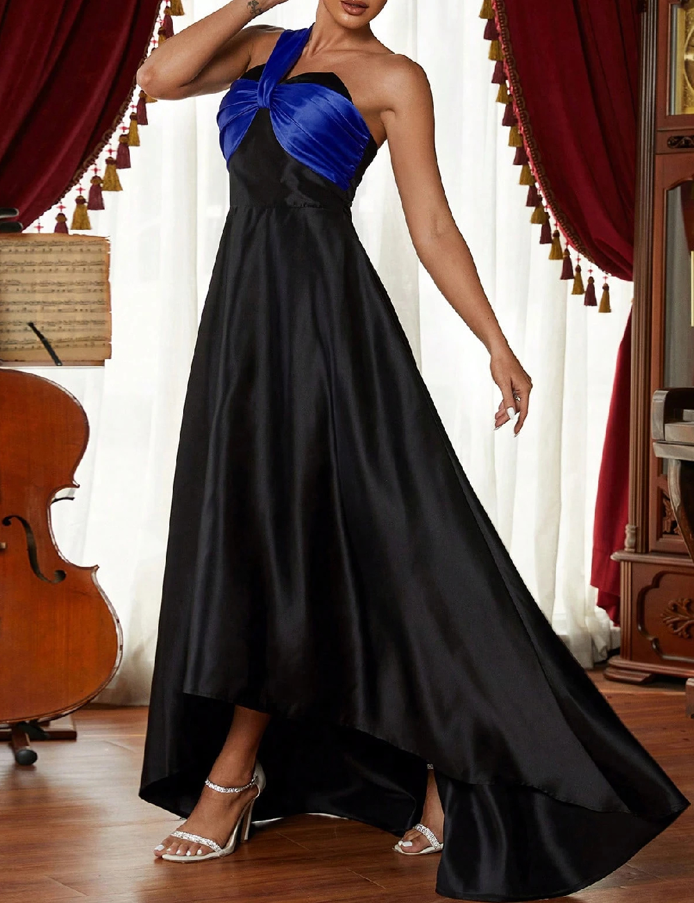 Rochie lunga Miss ord, negru - 1 | YEO