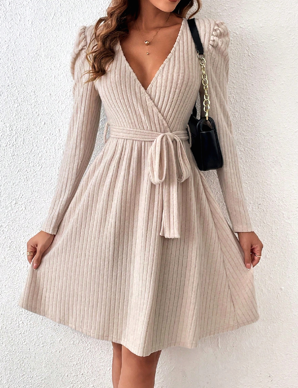 Rochie scurta SHEIN, crem