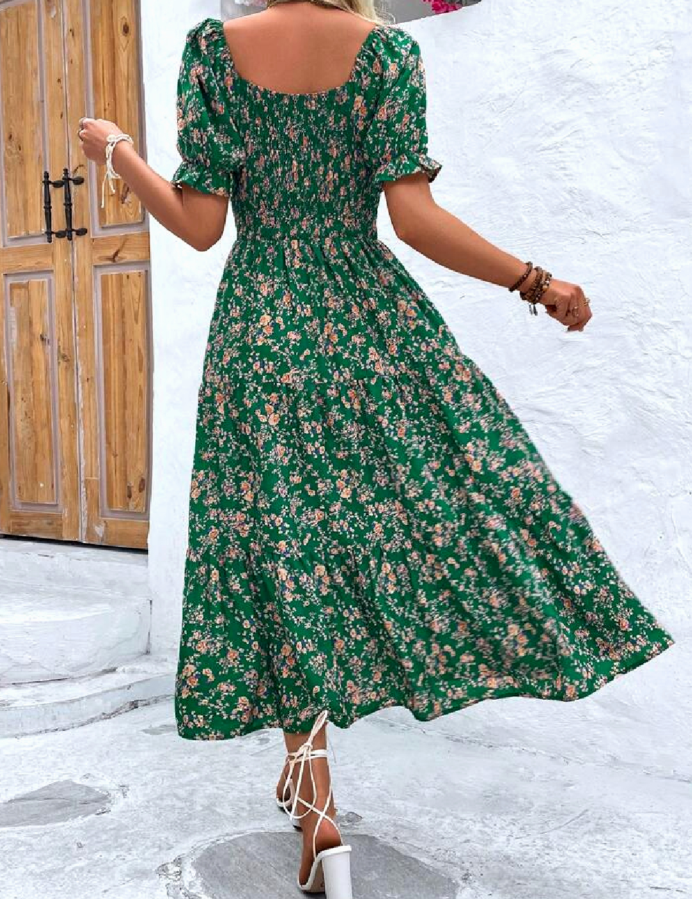 Rochie medie SHEIN, verde - 1 | YEO