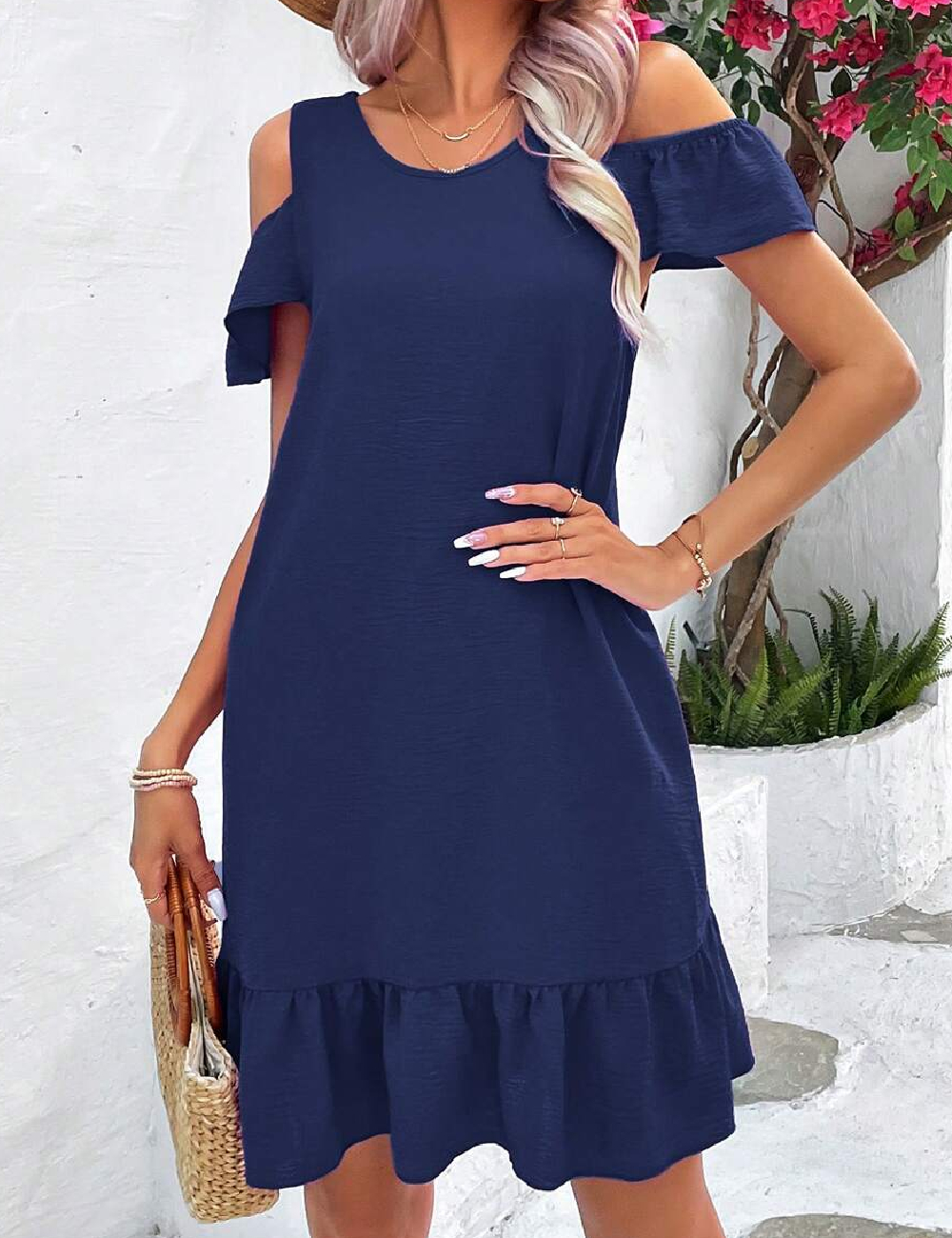 Rochie scurta SHEIN, bleumarin