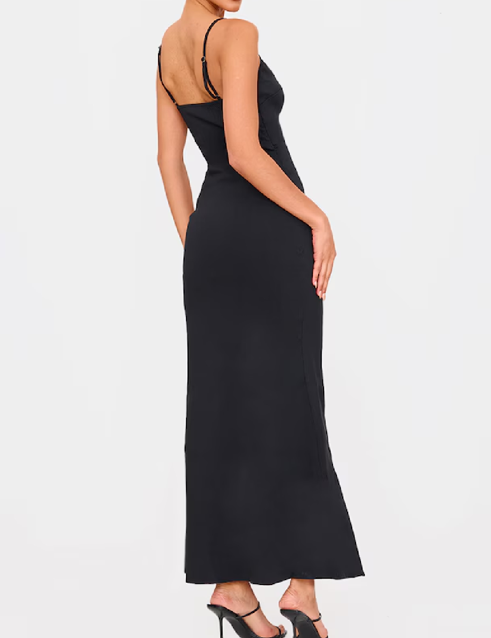 Rochie lunga PRETTYLITTLETHING, negru - 1 | YEO