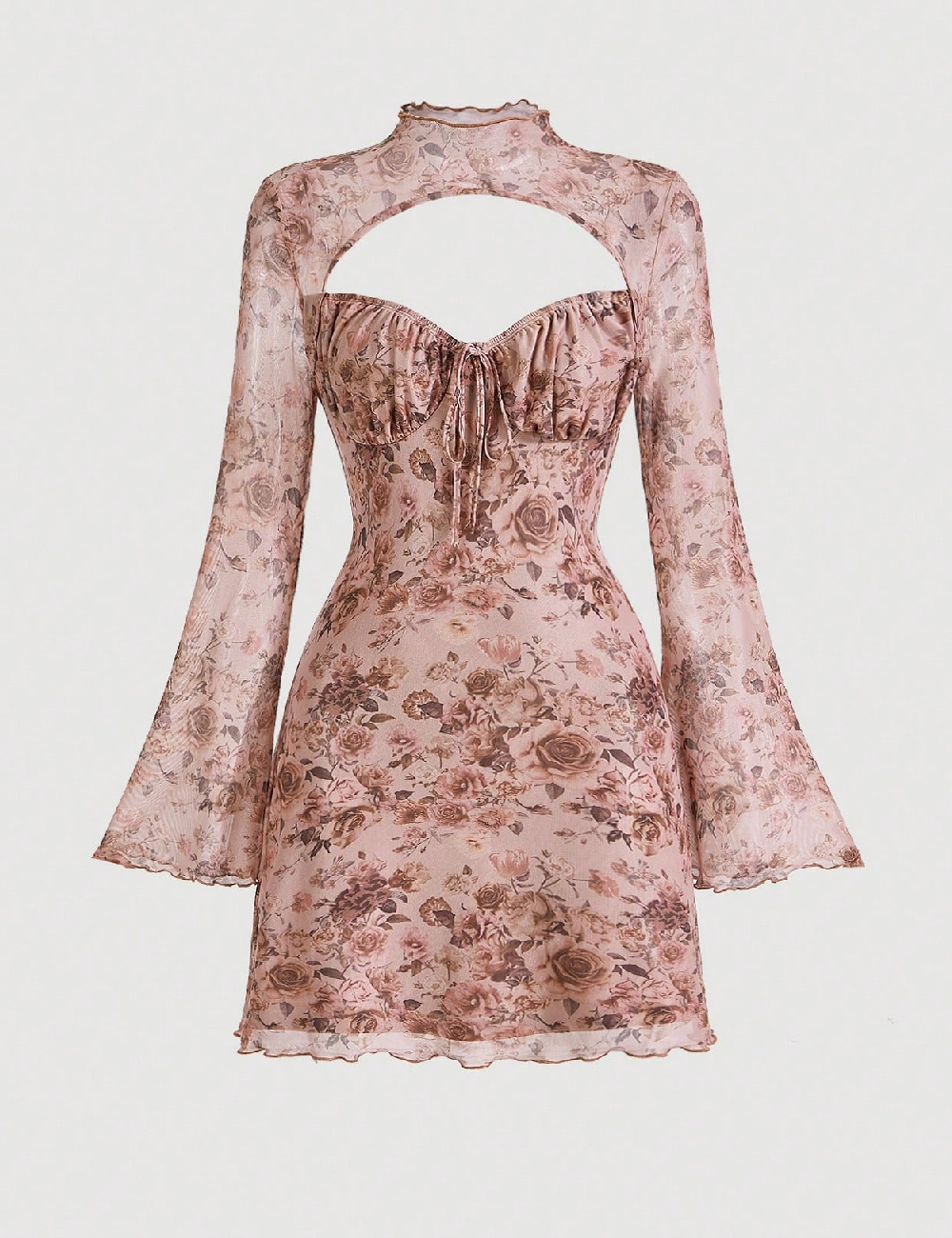 Rochie scurta SHEIN, roz pudra
