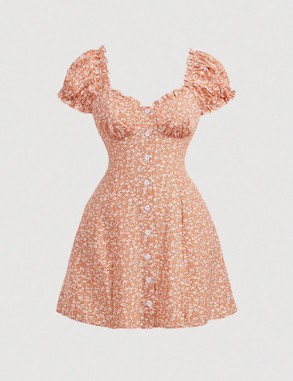 Rochie scurta SHEIN CURVE, portocaliu