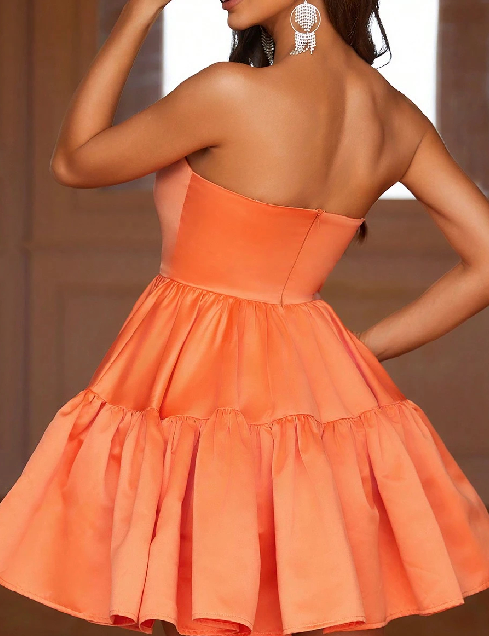 Rochie scurta SHEIN, portocaliu - 1 | YEO
