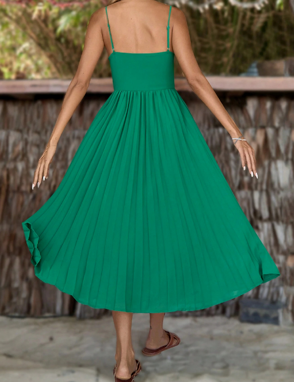 Rochie medie SHEIN, verde - 1 | YEO