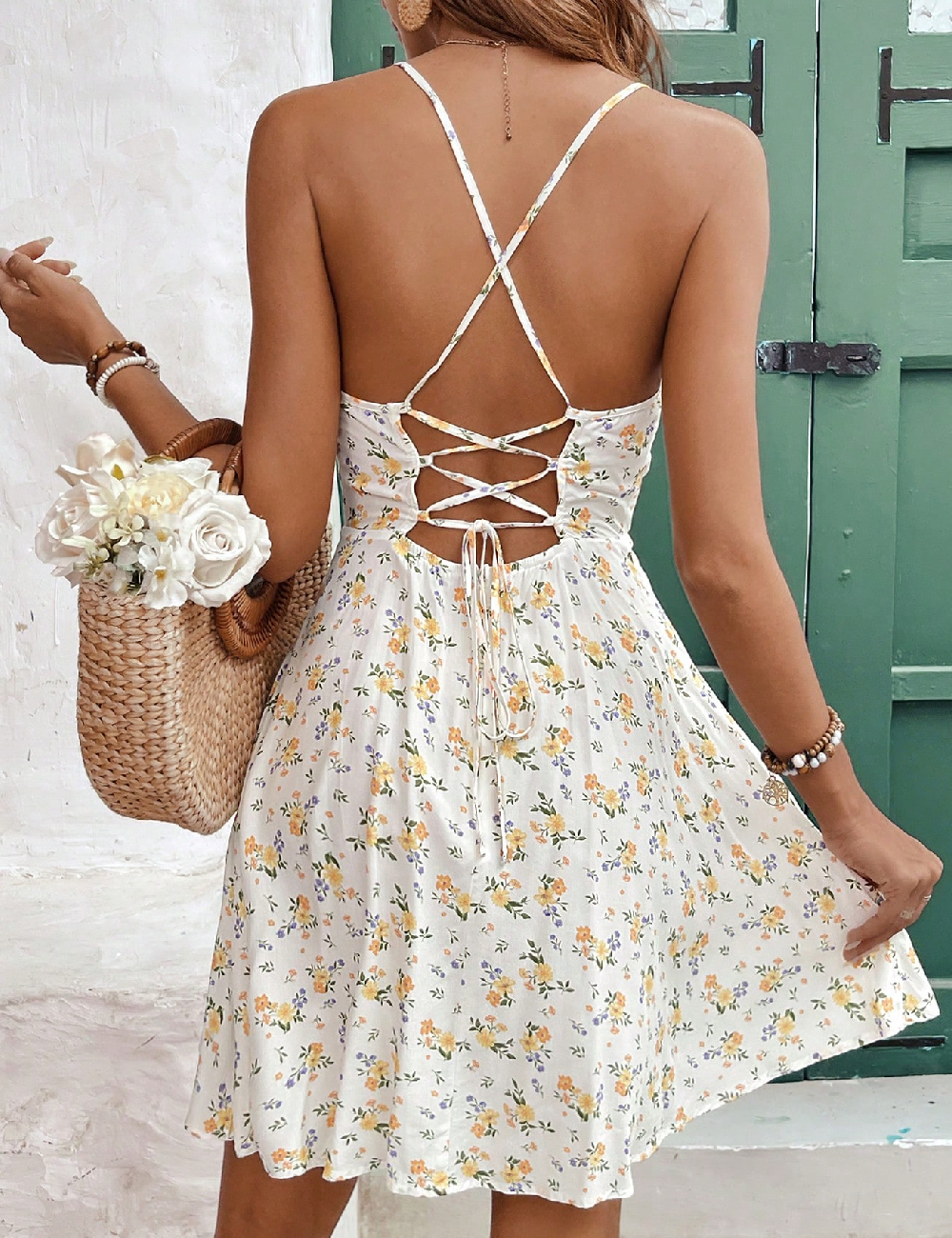 Rochie scurta SHEIN, alb - 1 | YEO