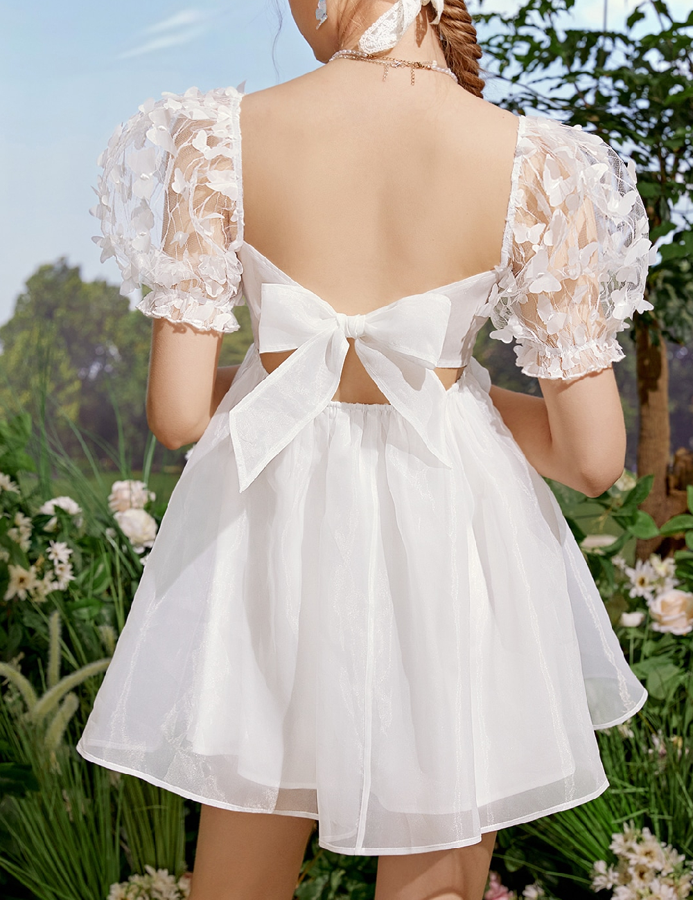 Rochie scurta SHEIN, alb - 1 | YEO